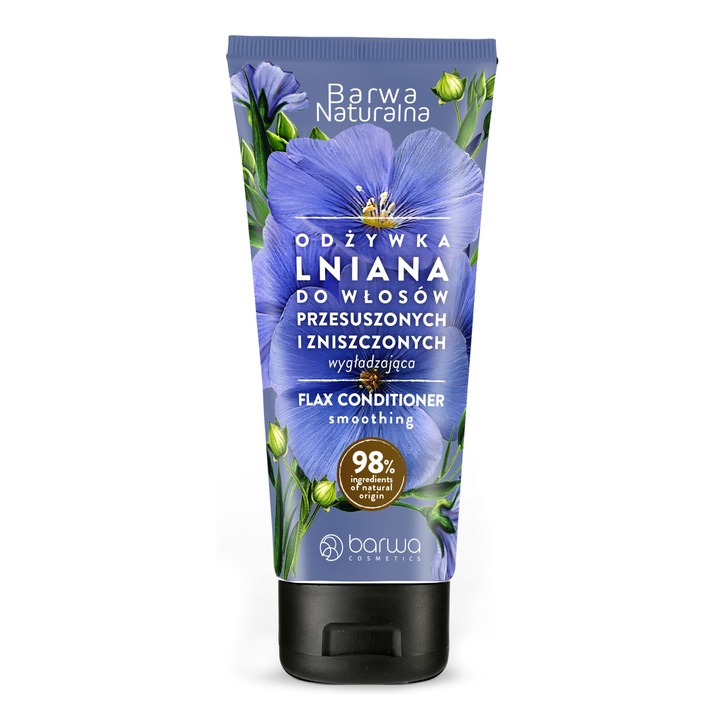 Balsam par hranitor cu flori de in, tub 200 ml, Barwa Cosmetics