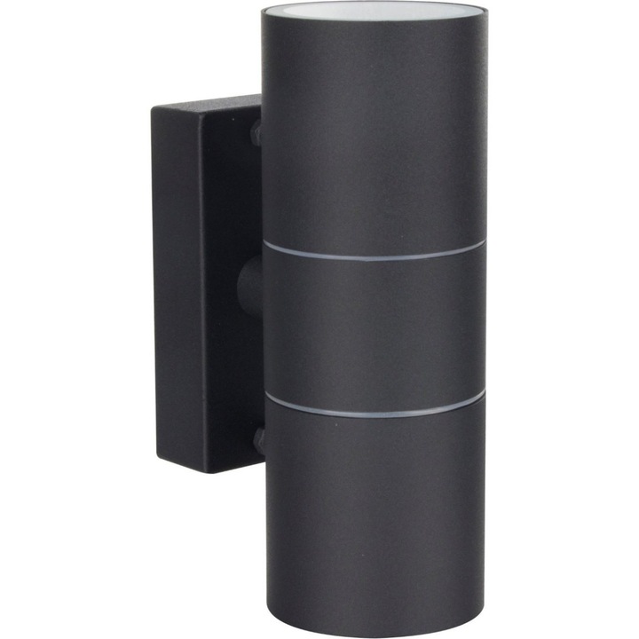 Aplica de exterior Spot, neagra, 2 becuri, dulie GU10, protectie IP44, Klausen