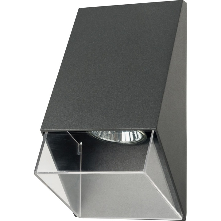 Klausen Yukon kültéri fali lámpa 1xGU10, H18cm, IP44, szürke alumínium