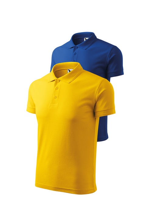 2 db-os férfi póló készlet, Malfini, Pique Polo, 9. szett, Sárga/Királykék