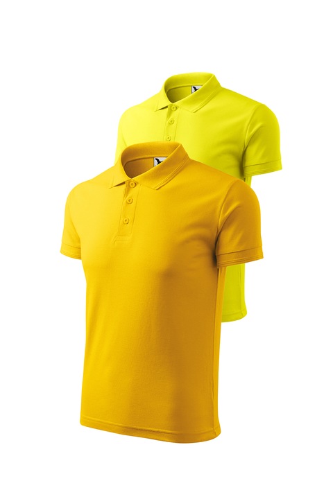 Set 2 tricouri polo pentru barbati, Malfini, mix 58, Galben/Lamaie