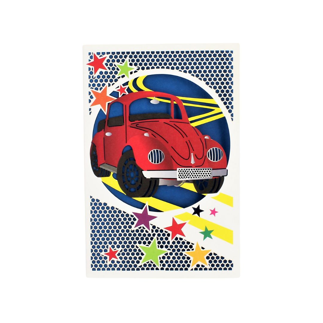 Felicitare Premium Laser Car, 18 x 12 cm eMAG.ro