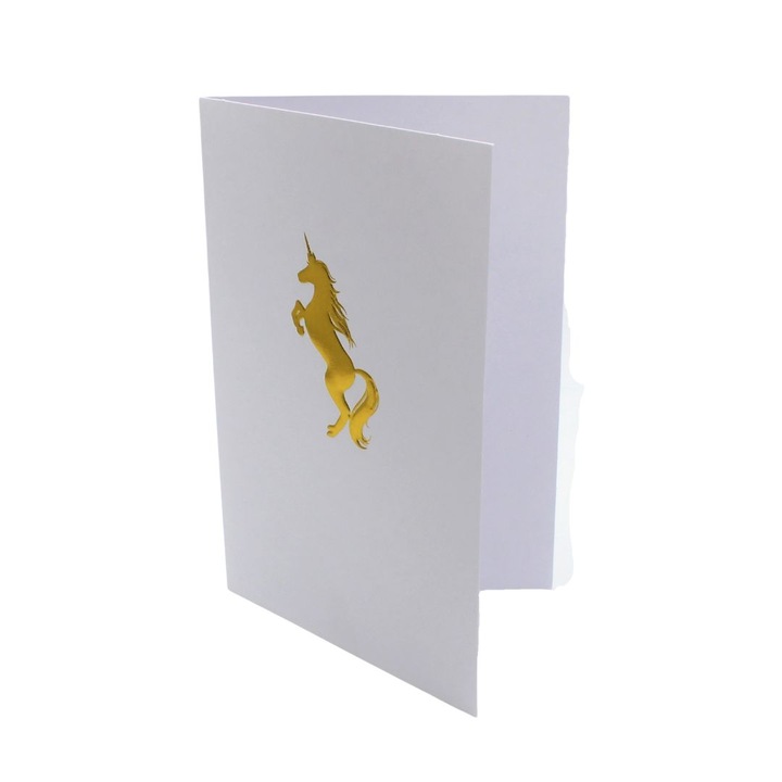 Поздравителна картичка Top Trend Elegant Unicorn, 18 x 12 см