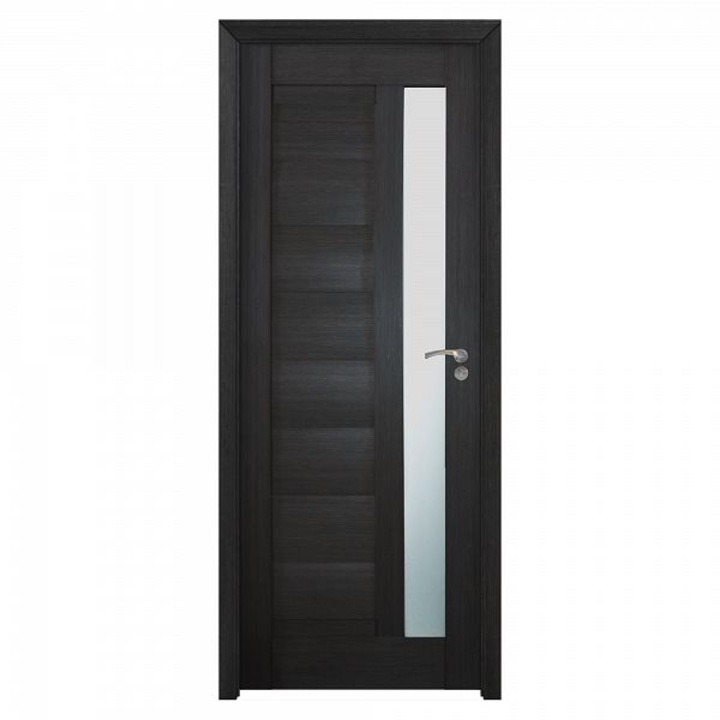 Интериорна дървена врата със стъкло BestImp G4-88-W ляво/дясно венге 203 х 88 см, регулируема каса