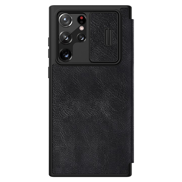 Калъф за Samsung Galaxy S22 Ultra 5G, Nillkin QIN Leather Pro Case, черен