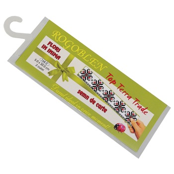 Flori in inima - Goblen semn de carte - set pentru lucru Flori in inima - Goblen semn de carte - set pentru lucru