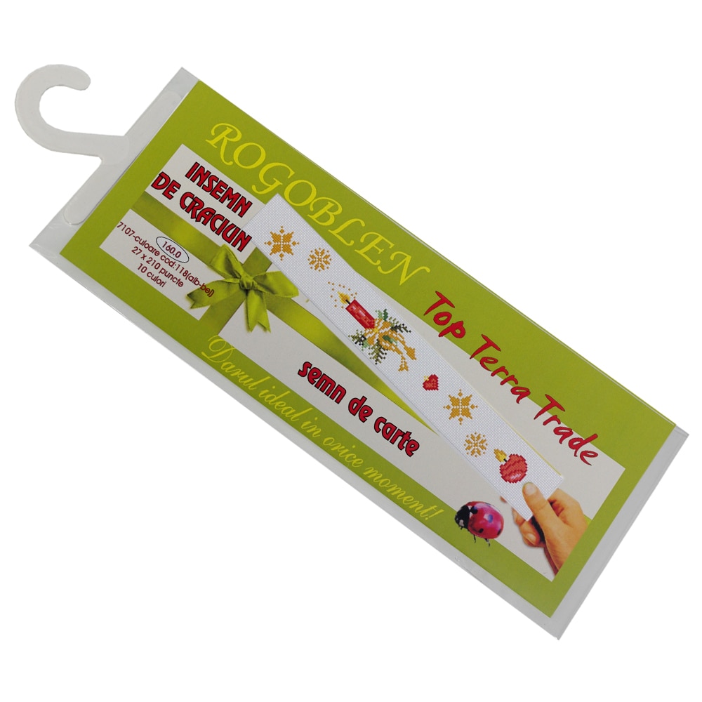 Insemn de Craciun - Goblen semn de carte - set pentru lucru