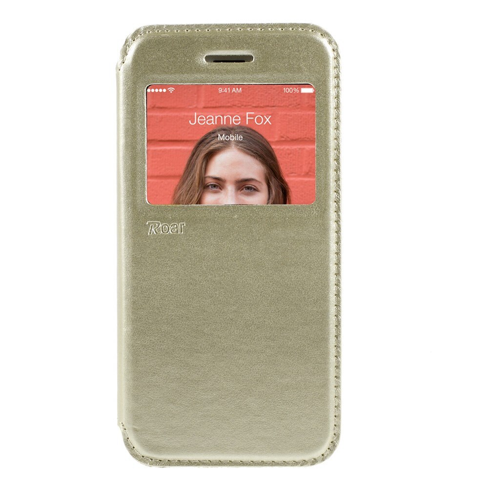 Husa Book S-View Roar Noble pentru iPhone 6 / 6S, Gold