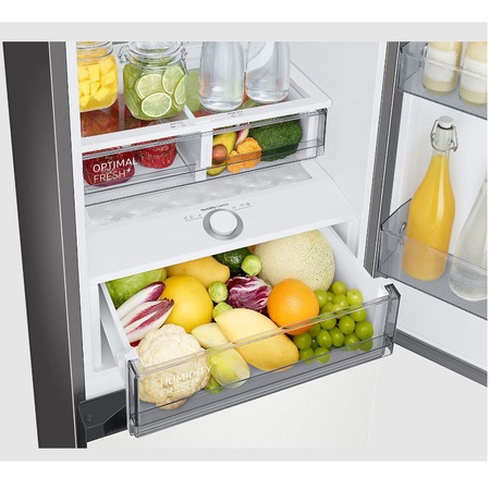 Combina frigorifica Samsung RB34A7B5DAP/EF, Bespoke, 344 l, No Frost, Clasa D, Metal Cooling, Digital Inverter, Panou personalizabil