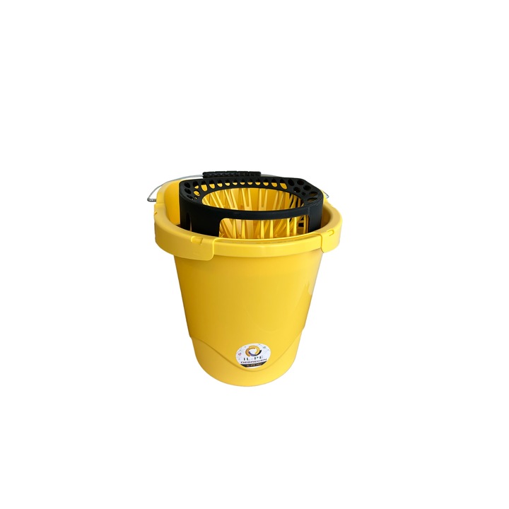 Galeata pentru Mop cu Dublu Storcator, IL-PE, 13 L, Galben