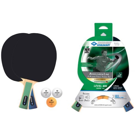 Set tenis de masa Donic Appelgren 400 DSK, 2 palete+3 mingi