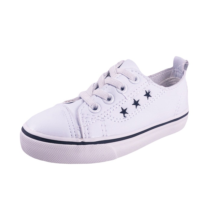 Gyerek tornacipő Chippo Kids 93132, 24-30, Eco bőr, Fehér/Fekete