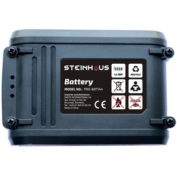 Acumulator Li-Ion Steinhaus PRO-BAT144, 14.4V, 1300 mAh pentru masina de gaurit si insurubat PRO-CD144 Acumulator Li-Ion Steinhaus PRO-BAT144, 14.4V, 1300 mAh pentru masina de gaurit si insurubat PRO-CD144