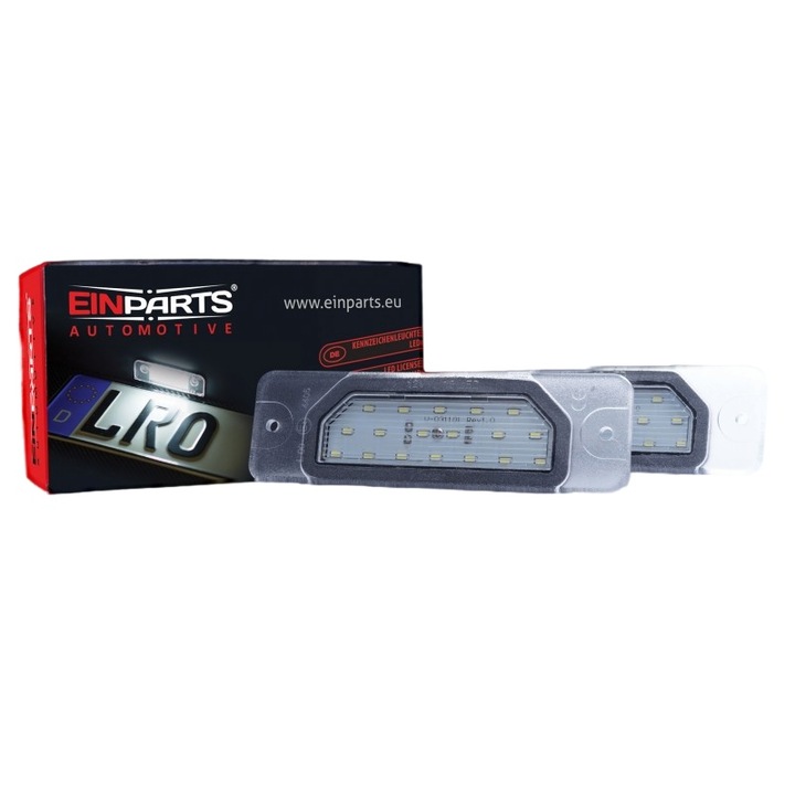 Set 2 x Lampa LED numar inmatriculare, Einparts, CANBUS, Compatibil cu Nissan, Negru/Transparent