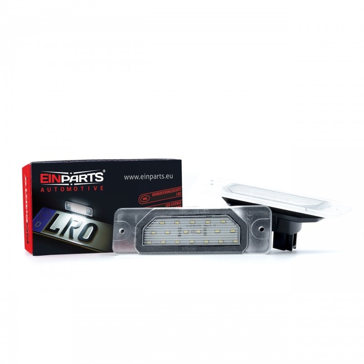 Set 2 x Lampa LED numar inmatriculare, Einparts, CANBUS, Compatibil cu Infiniti, Negru/Transparent