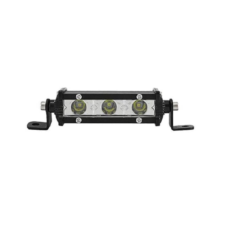 Led Bar Proiector Flexzon, 11cm, 9W, 3 LED, 12V / 24V, Spot Beam