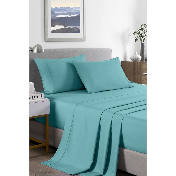 Ranforce pamut paplanhuzat 240 x 240 cm türkizkék