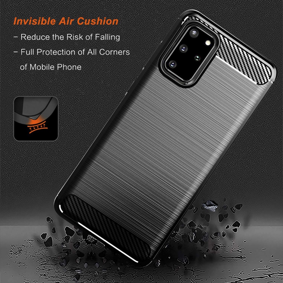 Husa din silicon pentru Samsung Galaxy S20 Plus, Techsuit - Negru