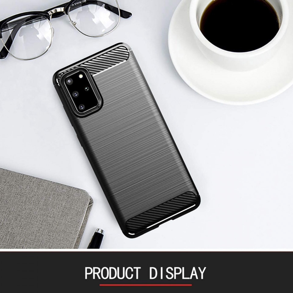 Husa din silicon pentru Samsung Galaxy S20 Plus, Techsuit - Negru