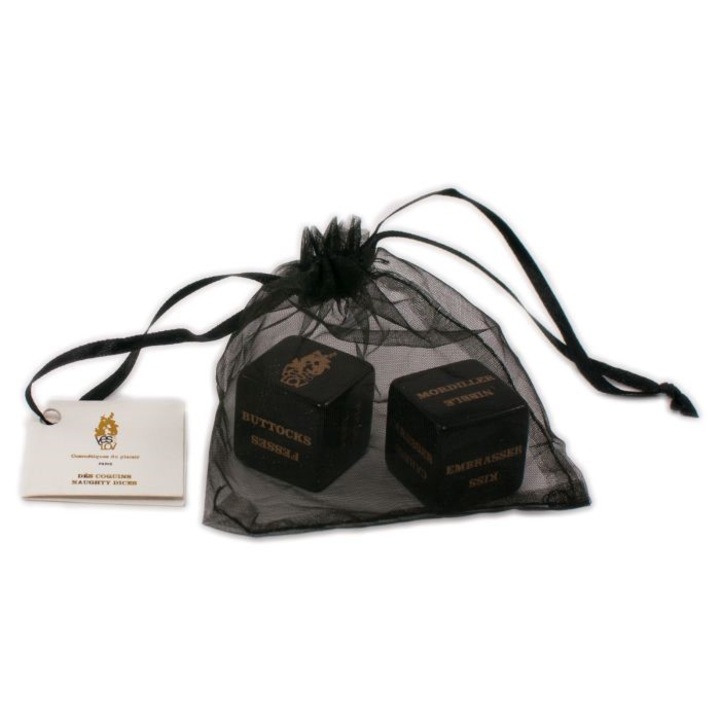 Set 2 zaruri erotice, YesforLov, Negru/Auriu