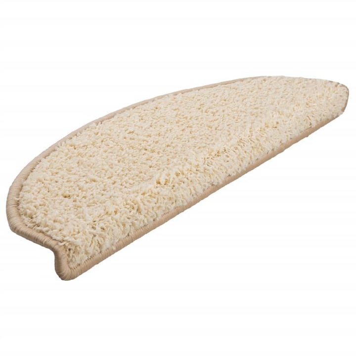 Стелки за стъпала vidaXL, 10 бр, 65x21x4 см, кремави, 4.5 Kg