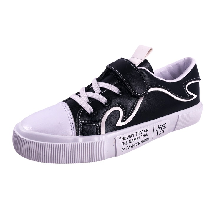 Gyerek tornacipő Chippo Kids 93142, 25-30, Eco bőr, Fekete