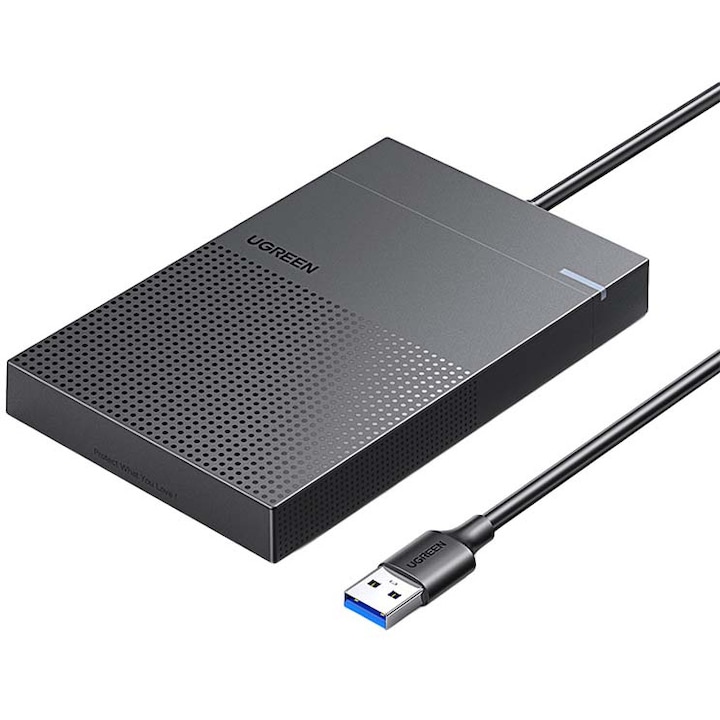 Кутия за диск Ugreen CM471, 2.5" HDD/SSD, USB-A 3.2 Gen 1, 5Gbps, черен