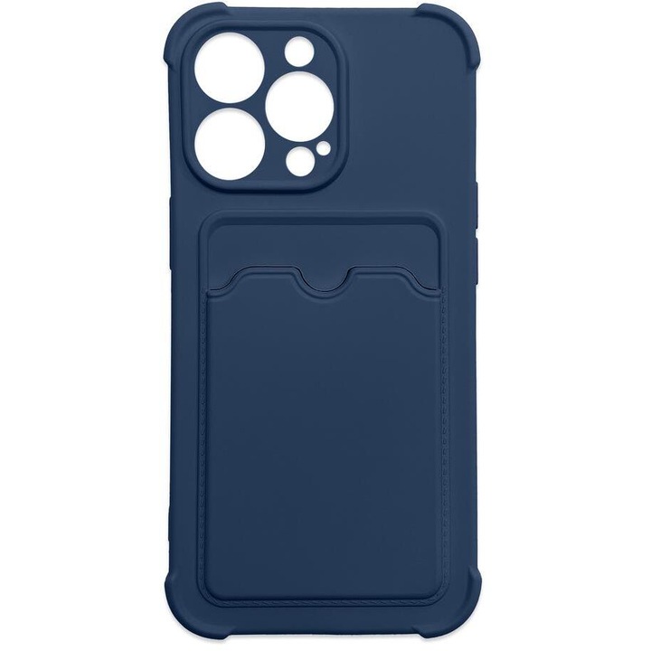 Калъф Card Armor Case Pouch, за iPhone 13 Pro Max, със слот, за карта, морско син
