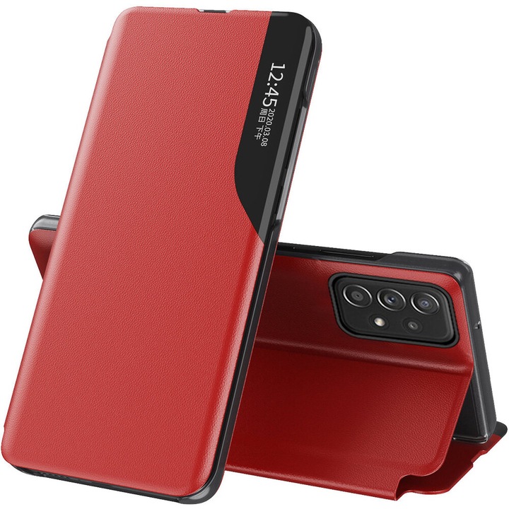 Калъф Eco Leather View Case, за Samsung Galaxy A53 5G, червен