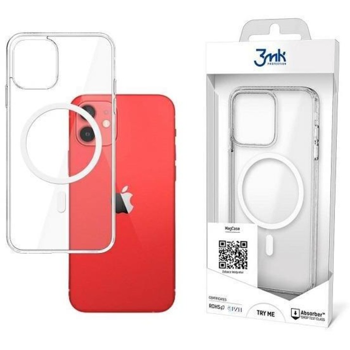 Калъф 3mk MagCase, за iPhone 12 Mini, прозрачен