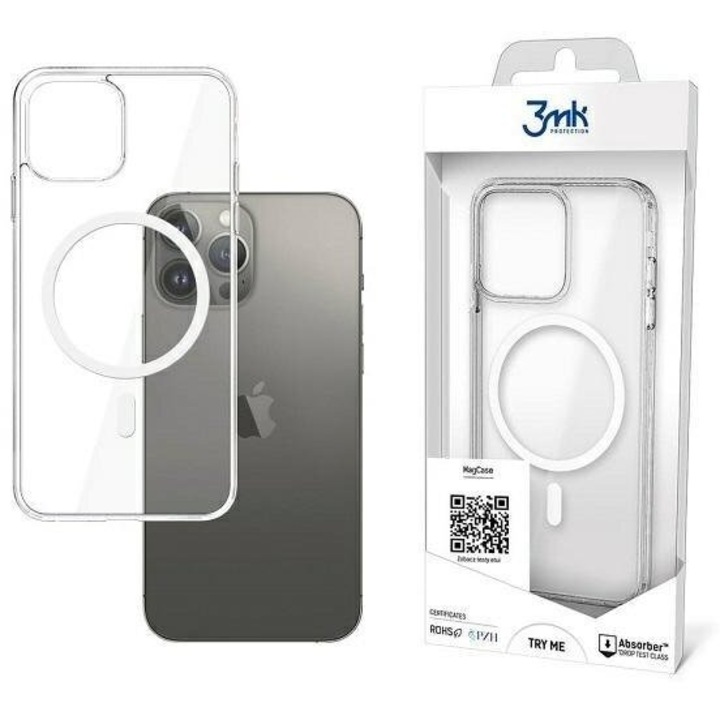 Калъф 3mk MagCase, за iPhone 13 Pro Max, прозрачен