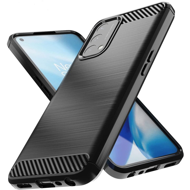 Калъф Carbon Case Flexible, за OnePlus Nord N200 5G, черен