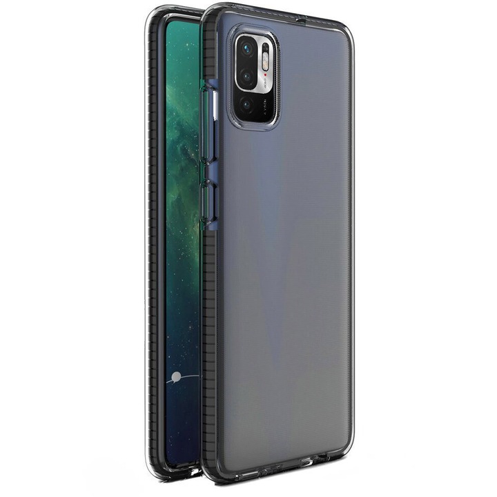Калъф Spring Case Gel Cover, за Xiaomi Redmi Note 10 5G / Poco M3 Pro, черен