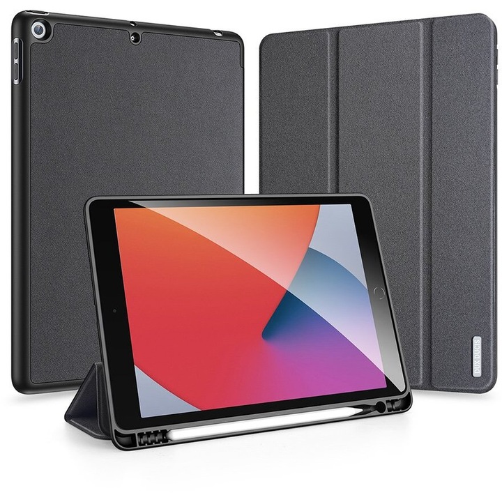 Husa DuxDucis Domo compatibila cu iPad 10.2 inch (2019/2020/2021) Black