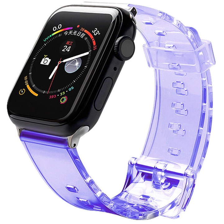 Каишка Strap Light за Apple Watch 6/5/4/3/2 (44 mm / 42 mm), виолетов