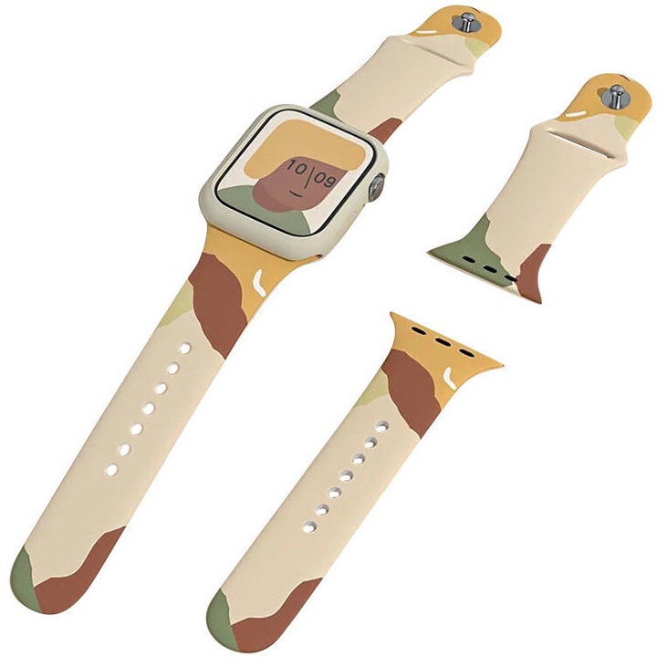 Каишка Strap Moro 1 за Apple Watch 7 / SE / 5/4/3/2 (45 mm / 44 mm / 42 mm), силикон