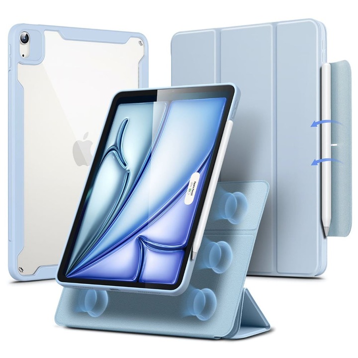 Калъф за iPad Air 4 (2020) / Air 5 (2022) / Air 6 (2024) - ESR Rebound Hybrid - Небесно синьо