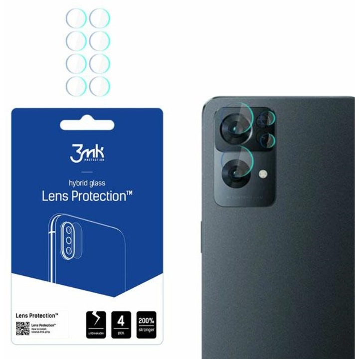 Протектор 3MK Lens Protect, за камера за Oppo Reno 7 Pro 5G, 4 броя