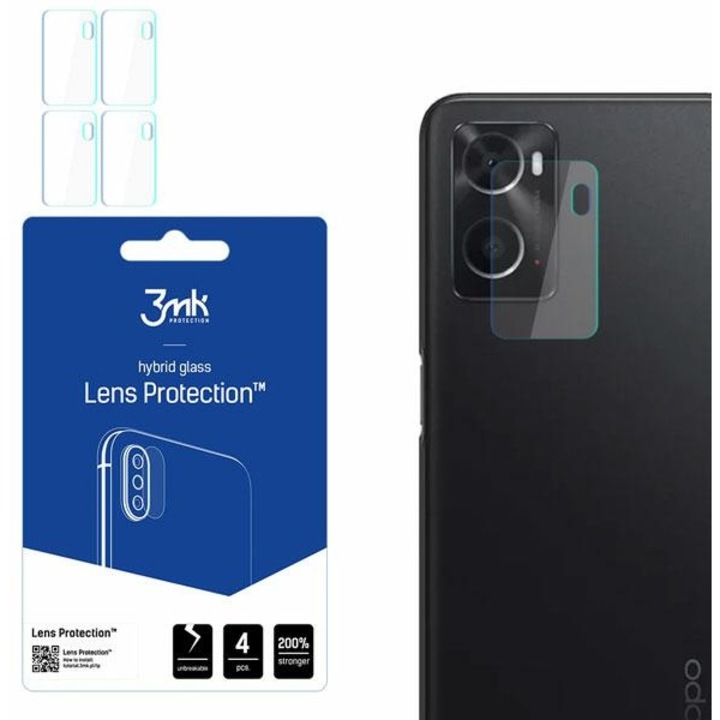 Протектор 3MK Lens Protect, за камера за Oppo A76, 4 броя
