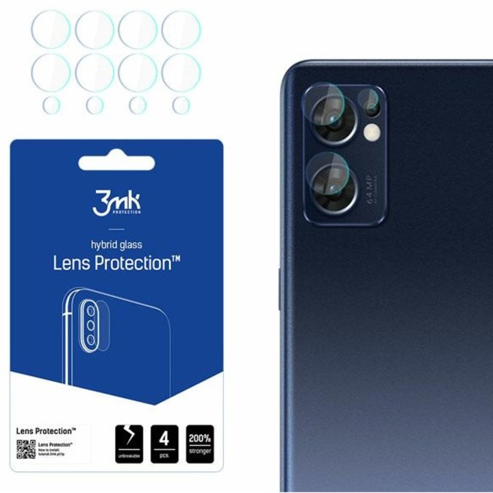 Протектор 3MK Lens Protect, за камера за Oppo Find X5 Lite, 4 броя