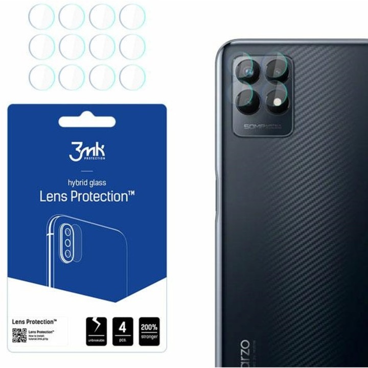 Протектор 3MK Lens Protect, за камера за Realme Narzo 50, 4 броя