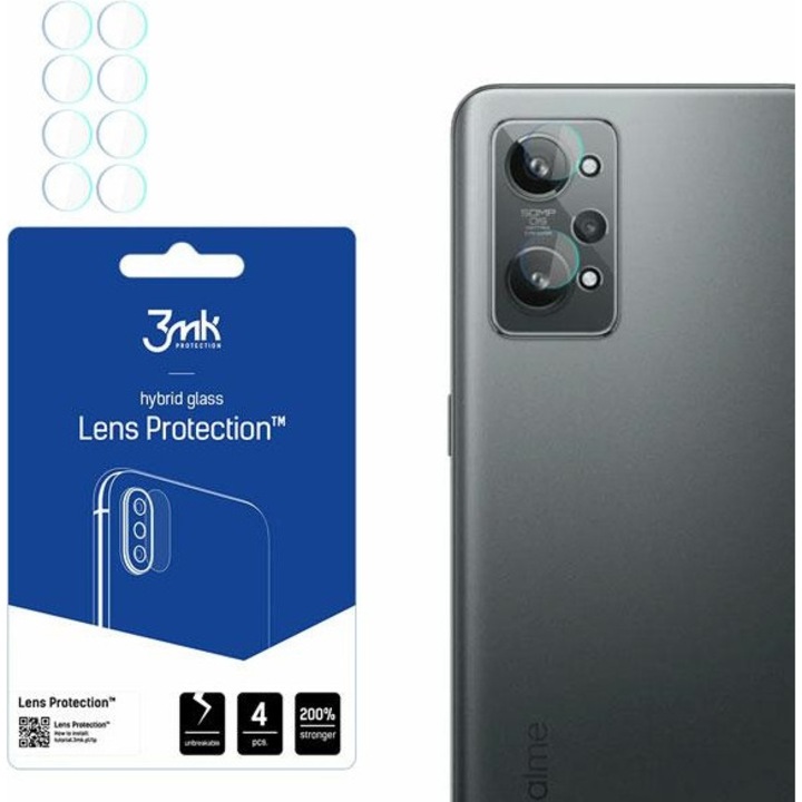 Протектор 3MK Lens Protect, за камера за Realme GT 2 5G, 4 броя