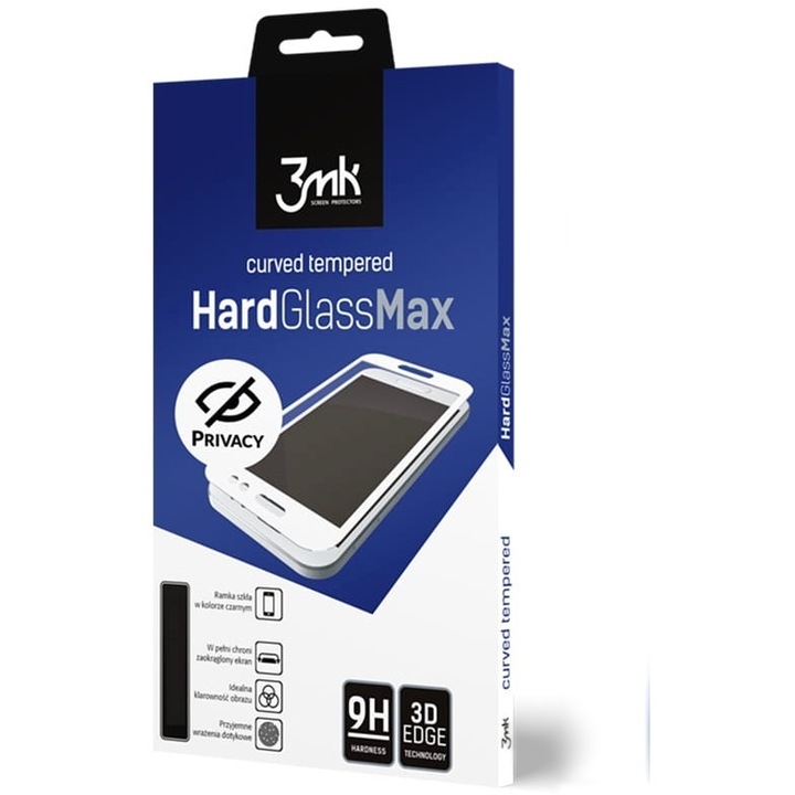 Протектор 3MK HardGlass Max Privacy за Apple iPhone 6/6S Plus, черен