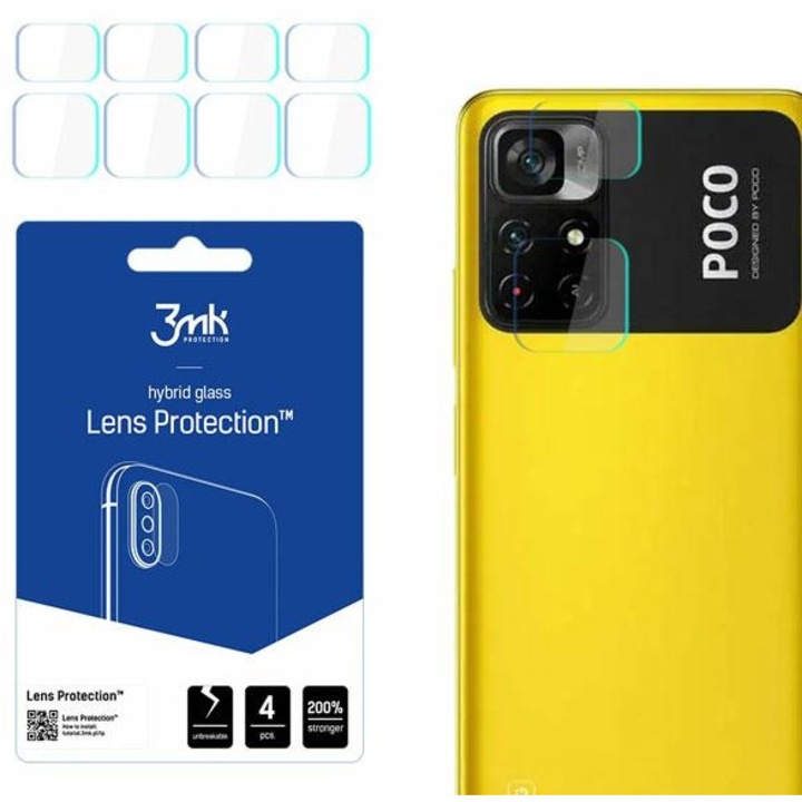 Протектор 3MK Lens Protect, за камера за POCO M4 Pro, 4 броя
