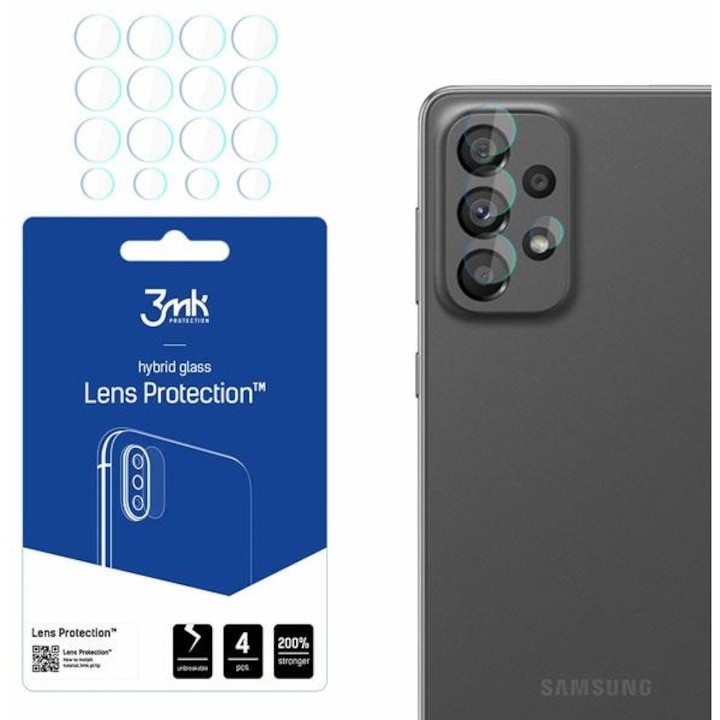 ΠΡΠΎΡΠ΅ΠΊΡΠΎΡ 3MK Lens Protect, Π·Π° ΠΊΠ°ΠΌΠ΅ΡΠ° Π·Π° Samsung Galaxy A73 5G, 4 Π±ΡΠΎΡ