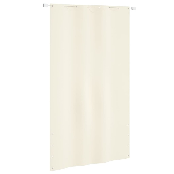Paravan de balcon vidaXL, crem, 140x240 cm, tesatura oxford, 1.25 kg