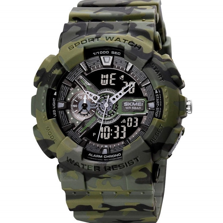 Мъжки часовник Skmei Dual Time Analog Digital Quartz Sport Casual