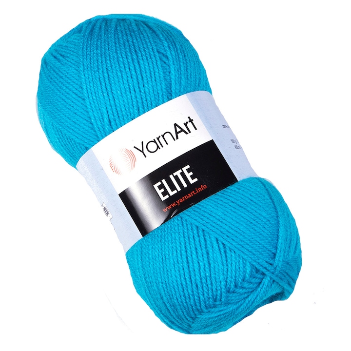 Fir Textil Yarn Art Elite 45 pentru crosetat si tricotat, acril, albastru, 300 m