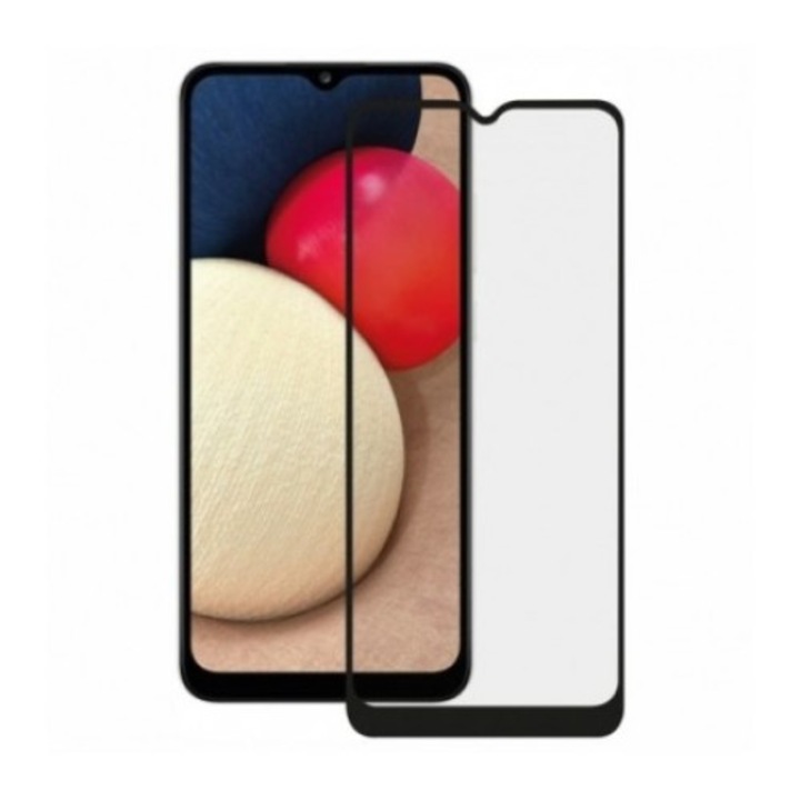 Telefon üvegfólia, ObaStyle, Samsung Galaxy A52 / A52S / Μ52 telefonhoz, teljes felület, átlátszó/fekete
