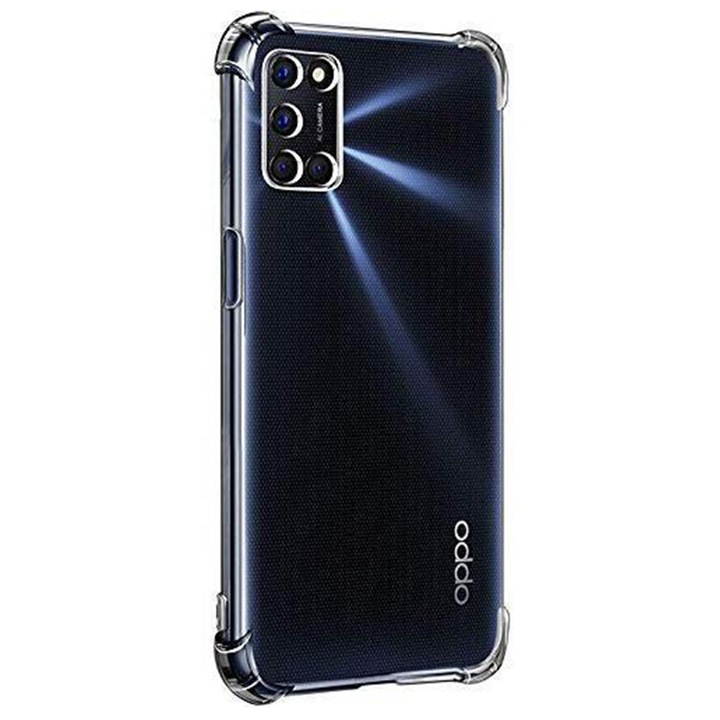 Anti-Shock tok Oppo Reno 5 4G / 5G, kristálytiszta, vékony, TPU szilikon, extrém védelem, átlátszó